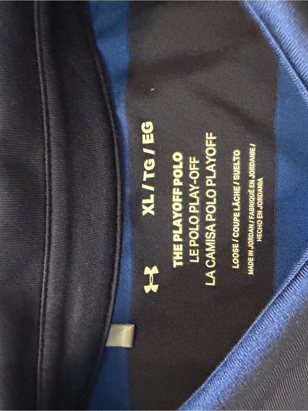 Under Armour Navy and Black Playoff Polo